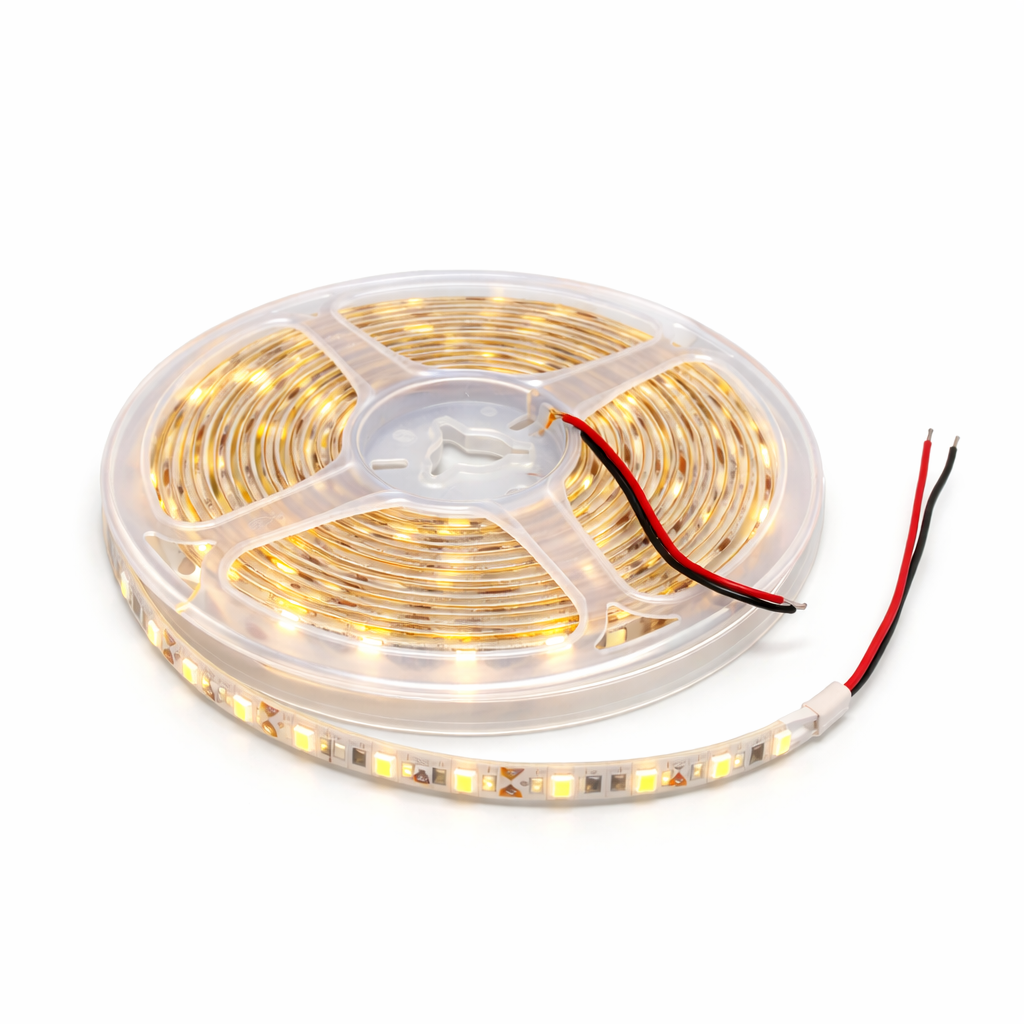 картинка Светодиодная лента SMD 3528 12В 5м теплый белый водозащищенная от магазина "мир Электроники"