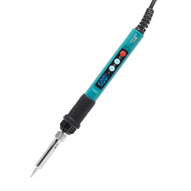 картинка Паяльник T1-Pro TECHREBAL220В 80Вт180°-500° с цифровым терморегулятором от магазина "мир Электроники"