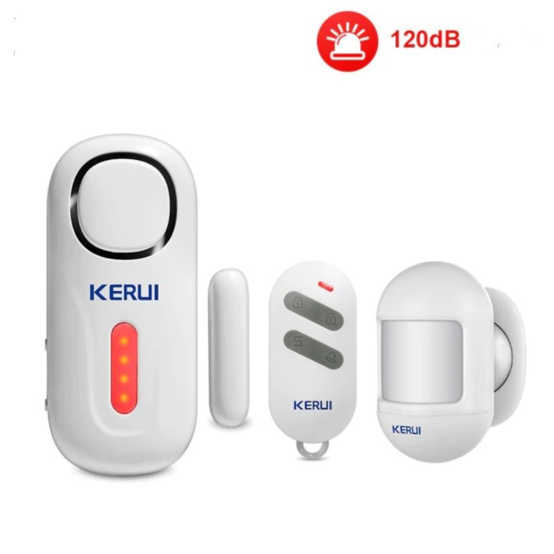 картинка Беспроводная сигнализация KERUI D2 до 120 дБ, для дверей с PIR датчиком движения от магазина "мир Электроники"