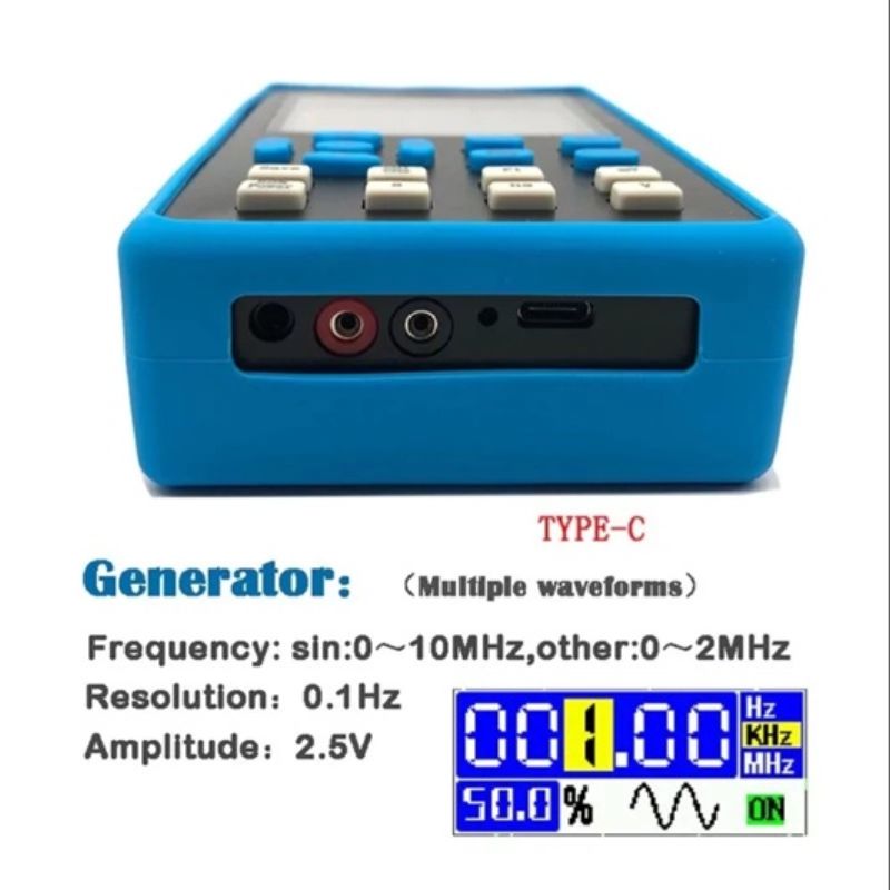 картинка Осциллограф двухканальный DSO2512G до 120МГц с анализатором спектра от магазина "мир Электроники"