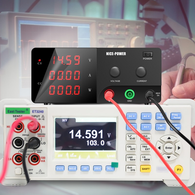 картинка Блок питания NICE R-SPS3020-232, 0-30В/20А, 3 индикатора, черный от магазина "мир Электроники"