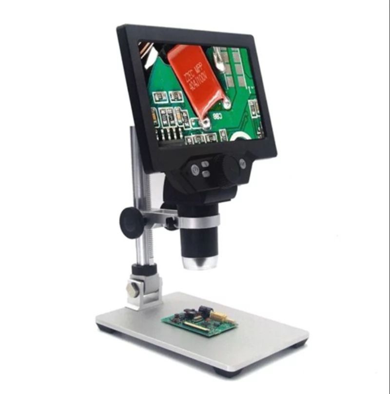 картинка Микроскоп G1200 цифр. 1200X 7" 12MP, регулир. подставке + 2 лампы от магазина "мир Электроники"