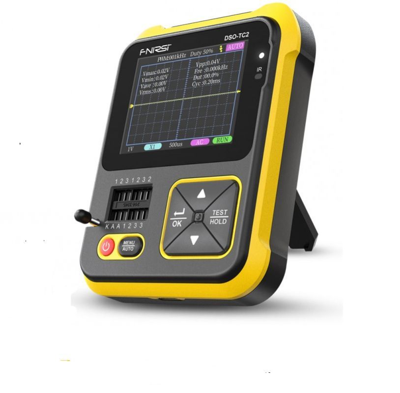 картинка Осцилограф мини FNIRSI DSO-TC2 до 200 кГц + тестер транзисторов от магазина "мир Электроники"