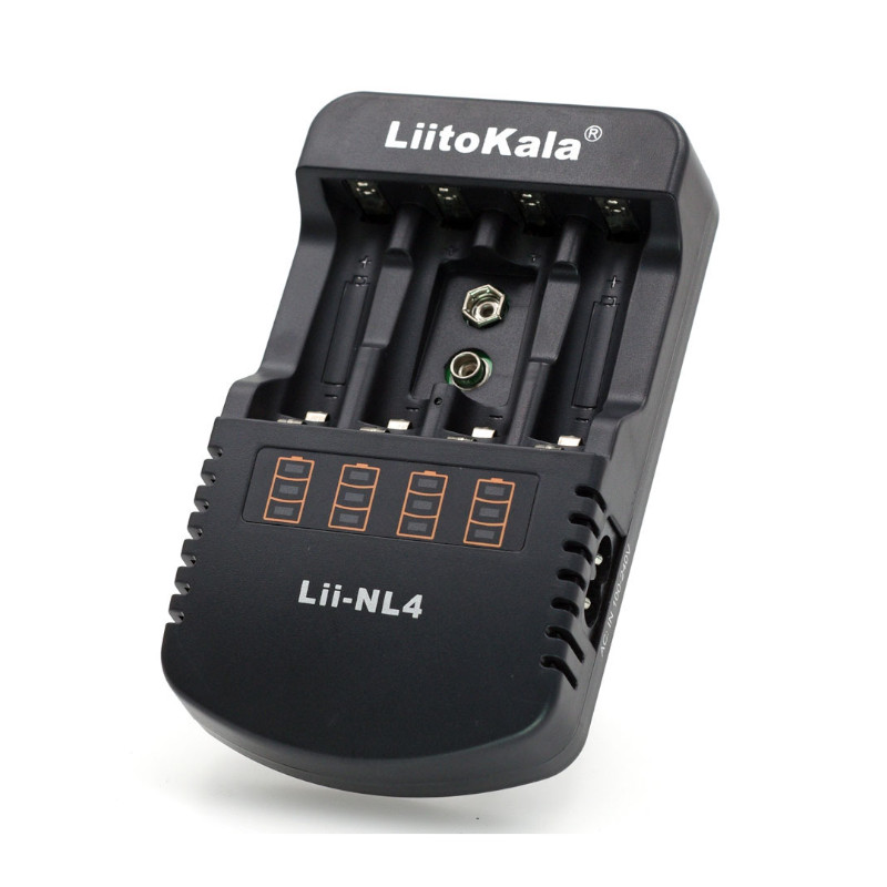 картинка Зарядное устройство LiitoKala NL4 AA AAA 9 В Ni-MH от магазина "мир Электроники"