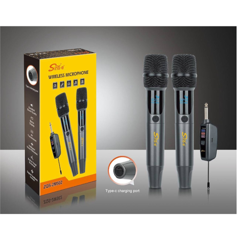 картинка Микрофон беспроводной 2 шт. Simg-e ZQS-2M602, 60 Мгц до 50 м от магазина "мир Электроники"