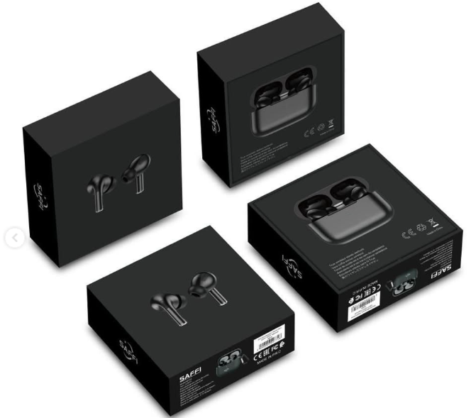 картинка Наушники беспроводные SAFFI AP03, BT 6.0 ENC, черный S869, до 6 ч от магазина "мир Электроники"