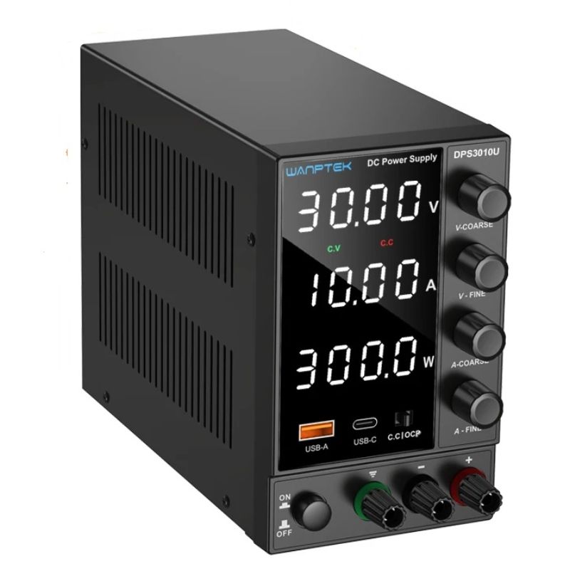 картинка Блок питания лабораторный DPS3010U 0-30В/10А, 4-х разрядный, черный от магазина "мир Электроники"