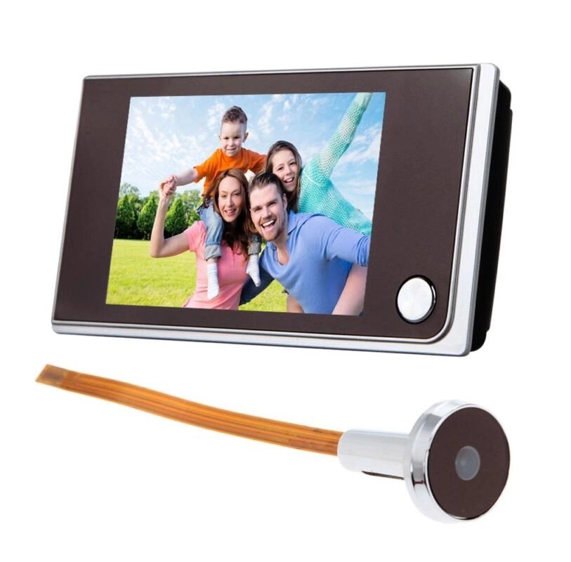 картинка Видео-глазок для двери 3,5", 1Мп, 120 град., без звонка от магазина "мир Электроники"