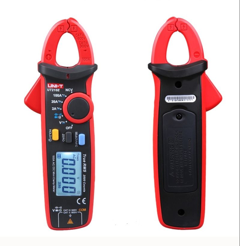 картинка Токовые клещи мультиметр UNI-T UT-210E, AC, DC, до 100 А от магазина "мир Электроники"