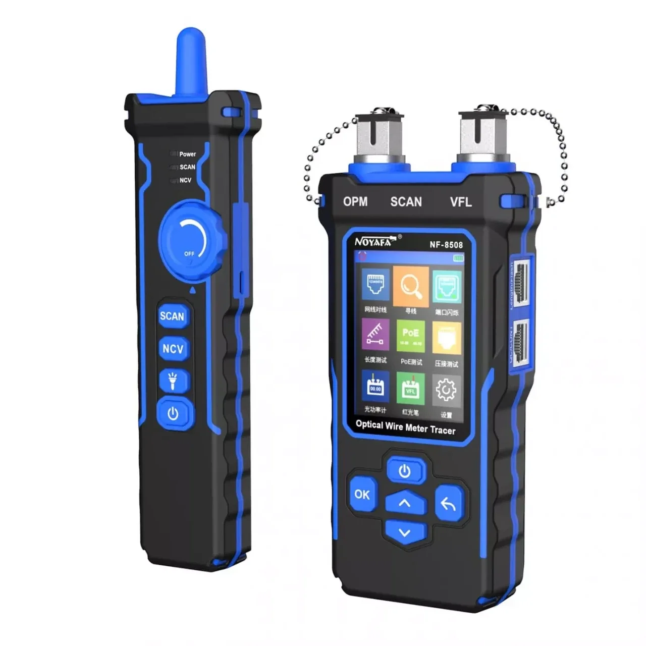 картинка Сетевой тестер NOYAFA NF-8508, PoE, NCV, RJ45 LAN, STP/NTP, оптоволокно от магазина "мир Электроники"