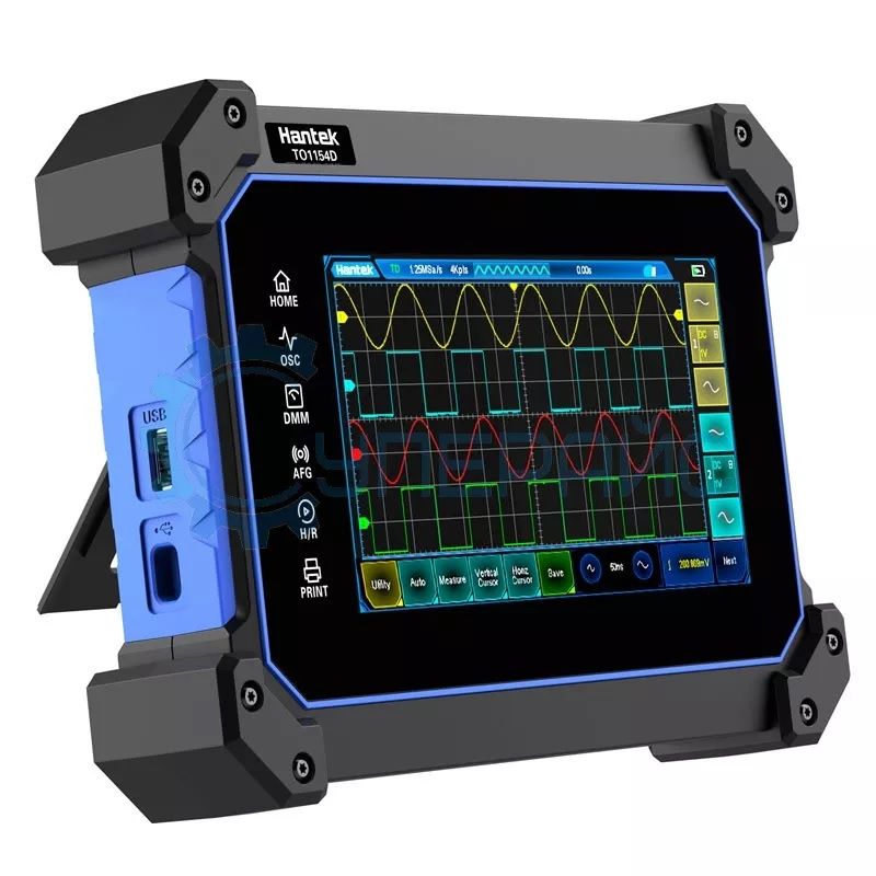 картинка Осциллограф Hantek TO1154D, 150 МГц, 4 канала, 2600 мАч, генератор 25 Мгц от магазина "мир Электроники"