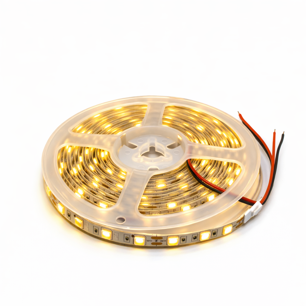 картинка Светодиодная лента 5050 12В 5м теплый белый от магазина "мир Электроники"