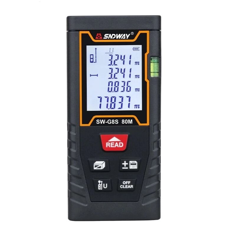 картинка Лазерный дальномер SW-G8S, рулетка 80 м с памятью измерений, точность 3 мм от магазина "мир Электроники"