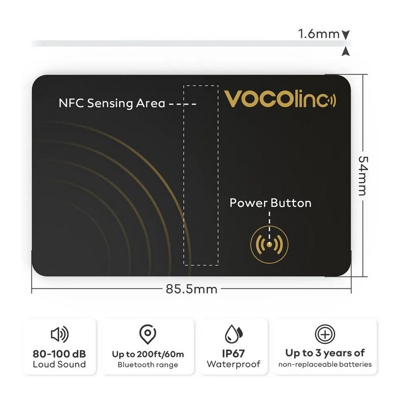 картинка Карта VOCOlinc Slim Tag VT2403 BT трекер для ios, шт. от магазина "мир Электроники"