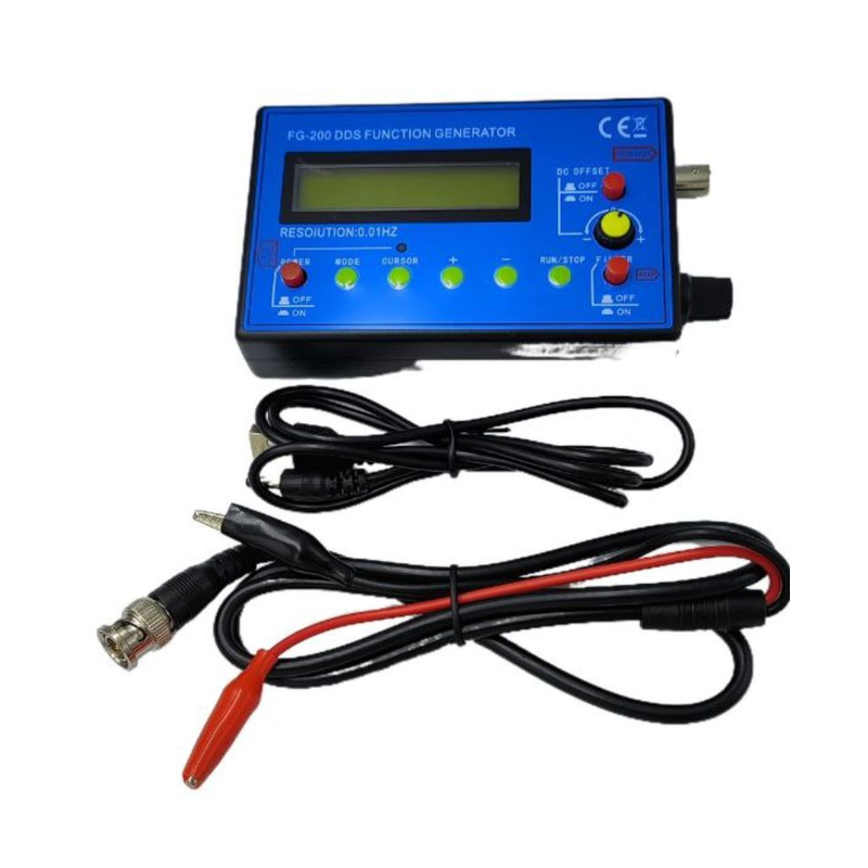 картинка Генератор сигналов FG-200 DDS, 0,01 Гц-500 кГц, синус, мендр, треугольник, + шнур BNC от магазина "мир Электроники"