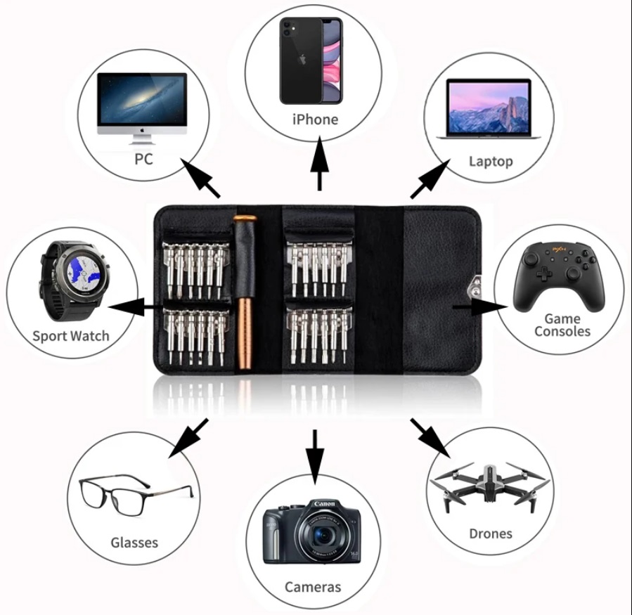 картинка Мини набор прецизионных отверток 25 в 1 от магазина "мир Электроники"
