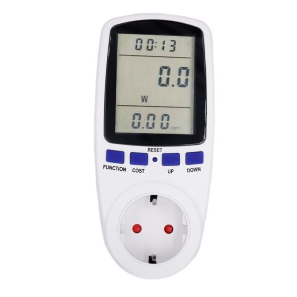 картинка Измеритель мощности сети в розетке 220В многофункциональный от магазина "мир Электроники"