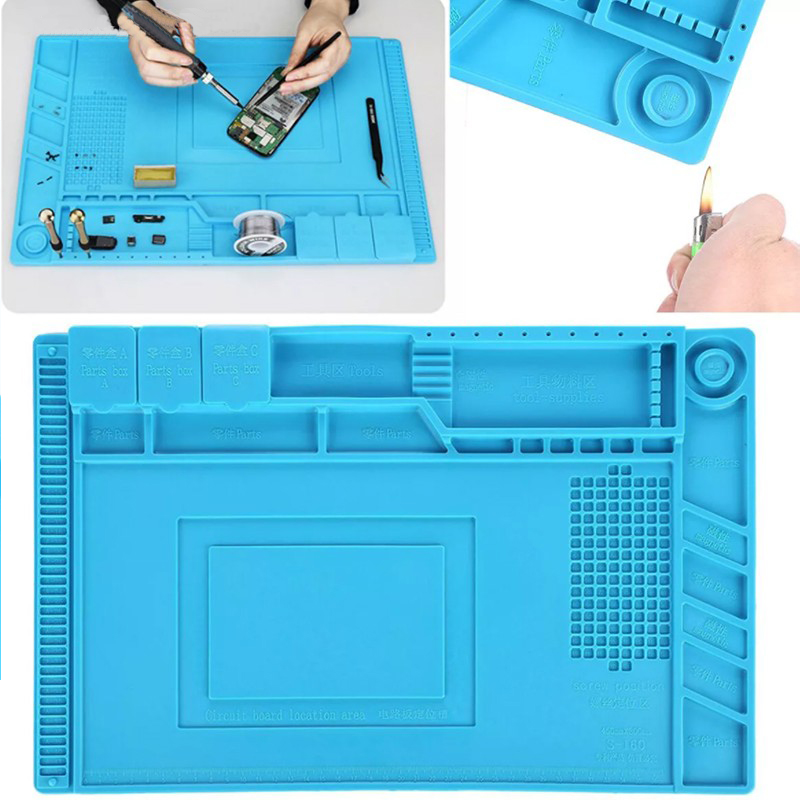 картинка Силиконовый термостойкий коврик для пайки E-6, 45х30 см от магазина "мир Электроники"