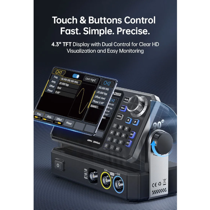 картинка Генератор сигналов FNIRSI TSG3020, 2 канала, до 30 МГц от магазина "мир Электроники"