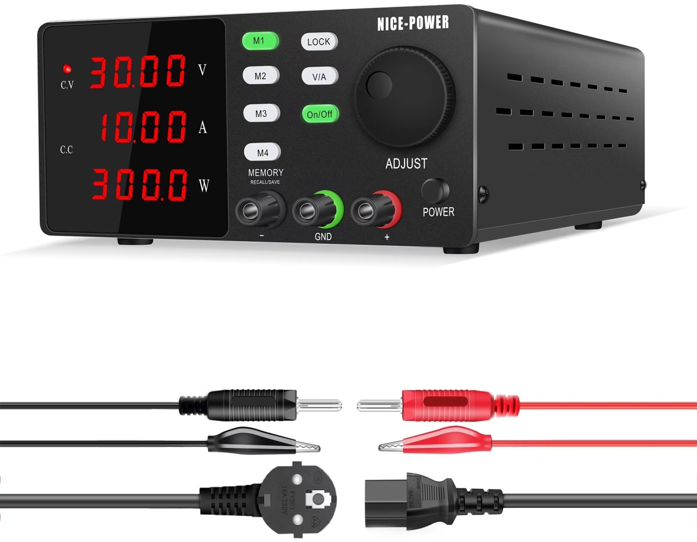 картинка Импульсный лабораторный блок питания Nice-Power SPPS-S3010-232 (30 В / 10 А) от магазина "мир Электроники"