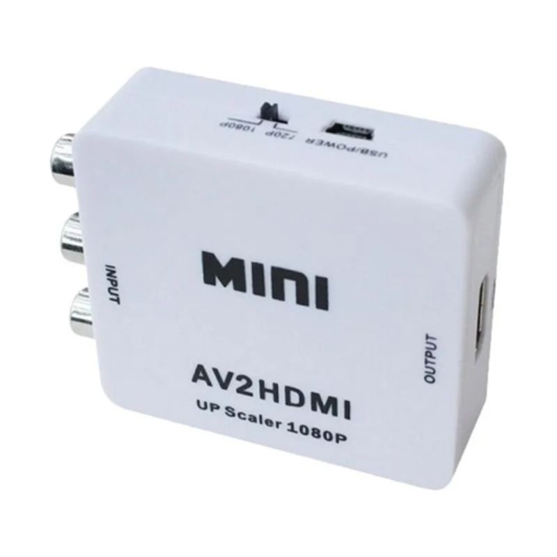 картинка Конвертор видео AV2HDMI mini 1080P, VGA 3 тюльпана на  HDMI от магазина "мир Электроники"