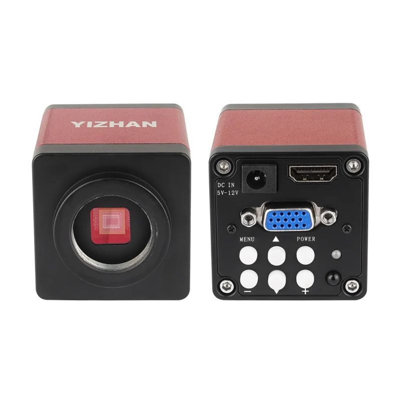 картинка Микроскоп цифровой YIZHAN, HDMI+VGA камера, объектив 150x, подсветка, держатель от магазина "мир Электроники"