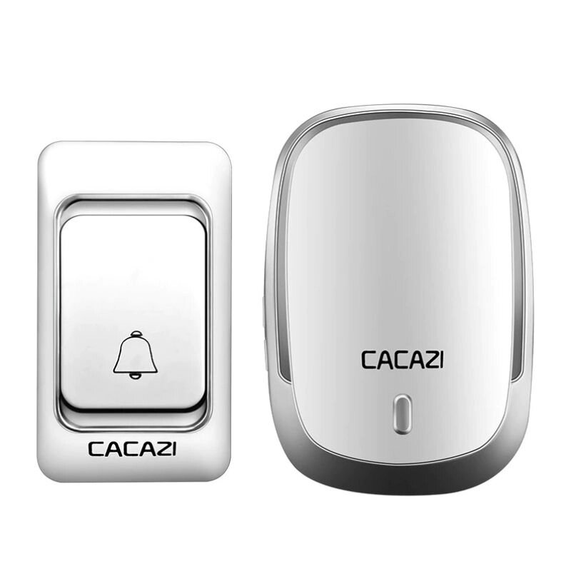 картинка Звонок беспроводной CACAZI K01AC, 36 мелодий, до 300 м от магазина "мир Электроники"