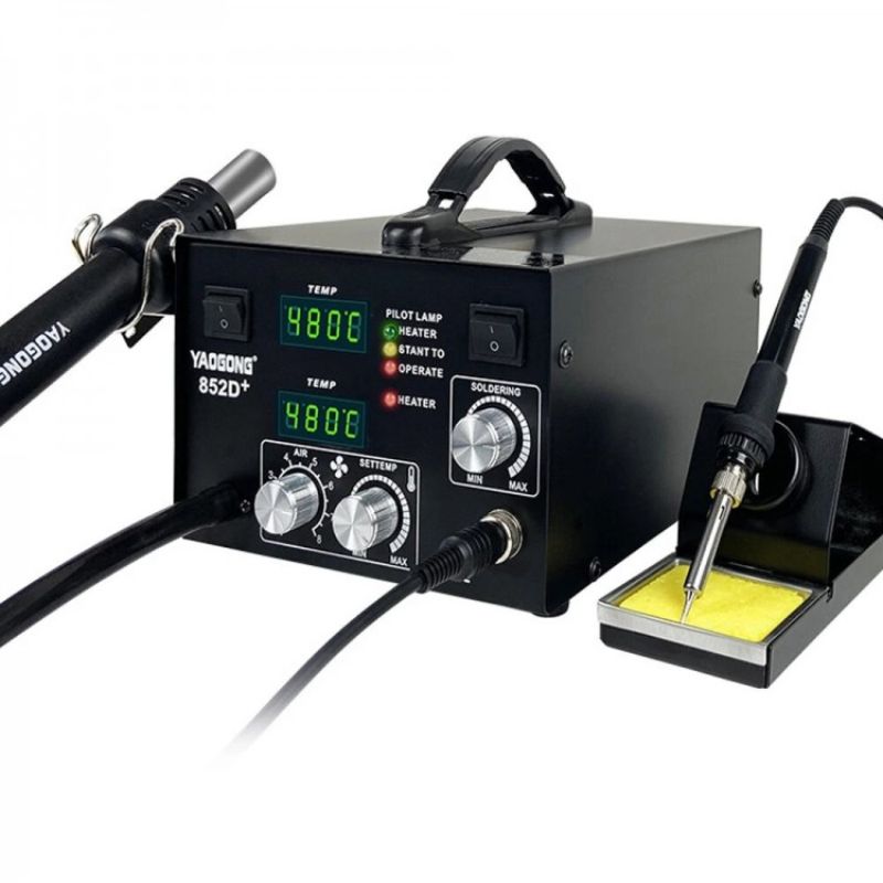 картинка Паяльная станция YAOGONG 852D+, компрессор, минимальная от магазина "мир Электроники"
