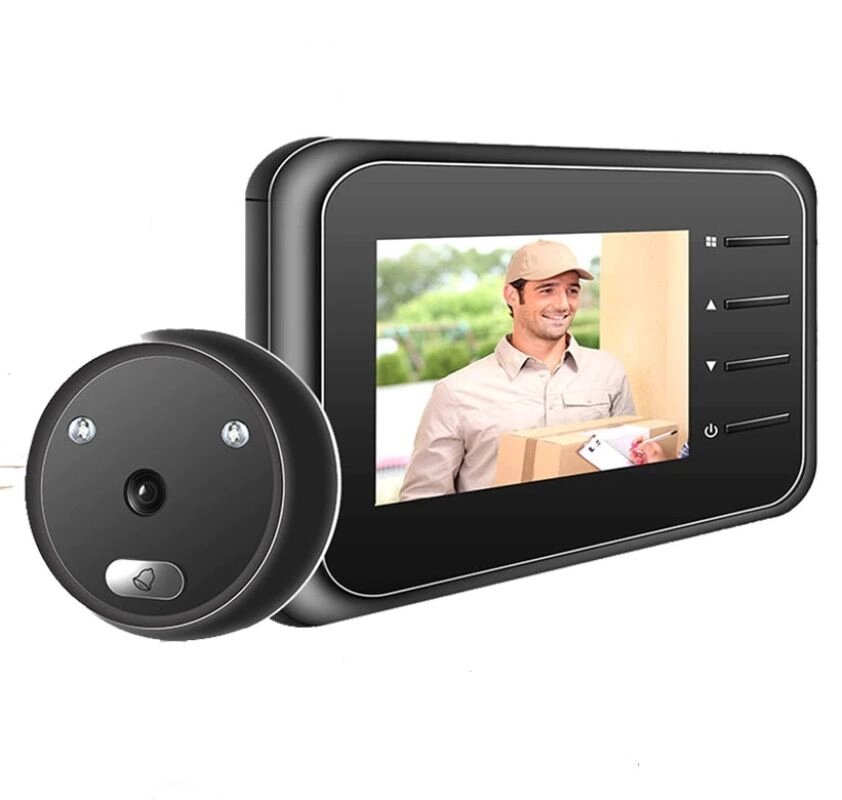 картинка Видео-глазок для двери TOPVICO 2,4", 1Мп, IR, фото, видео от магазина "мир Электроники"