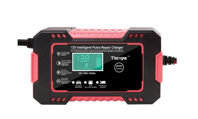 картинка Зарядное устройство RJTianye для кислотных аккумуляторов 12В/6А, желтый		 от магазина "мир Электроники"