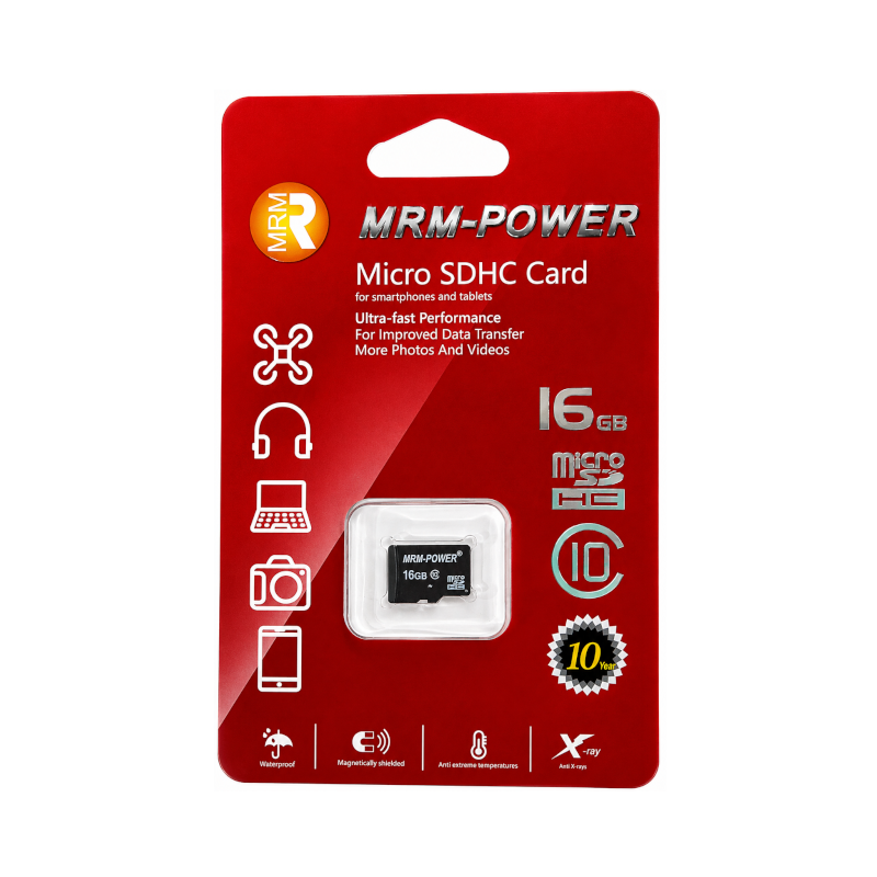 картинка  SD карта MRM-POWER 16ГБ 10 класс, шт. от магазина "мир Электроники"