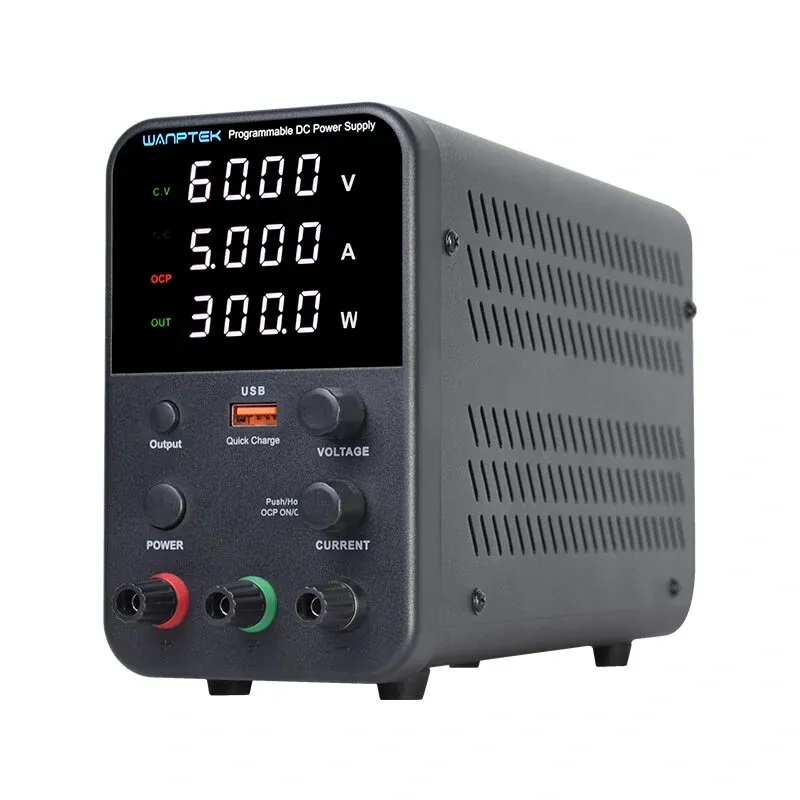 картинка Блок питания Wanptek WPS605H 0-60В/5А, USB, 4 разряда импульсный от магазина "мир Электроники"