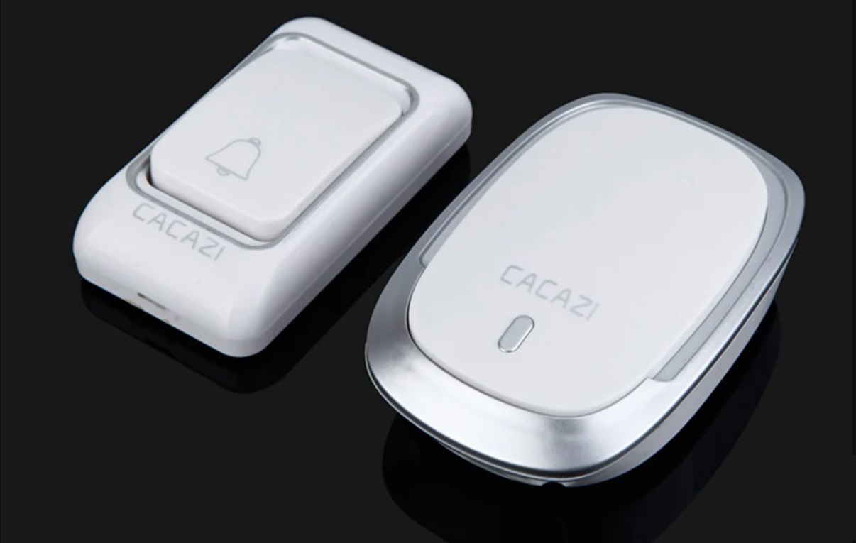 картинка Звонок беспроводной CACAZI CFA80 AC, 58 мелодий, до 300 м белый от магазина "мир Электроники"