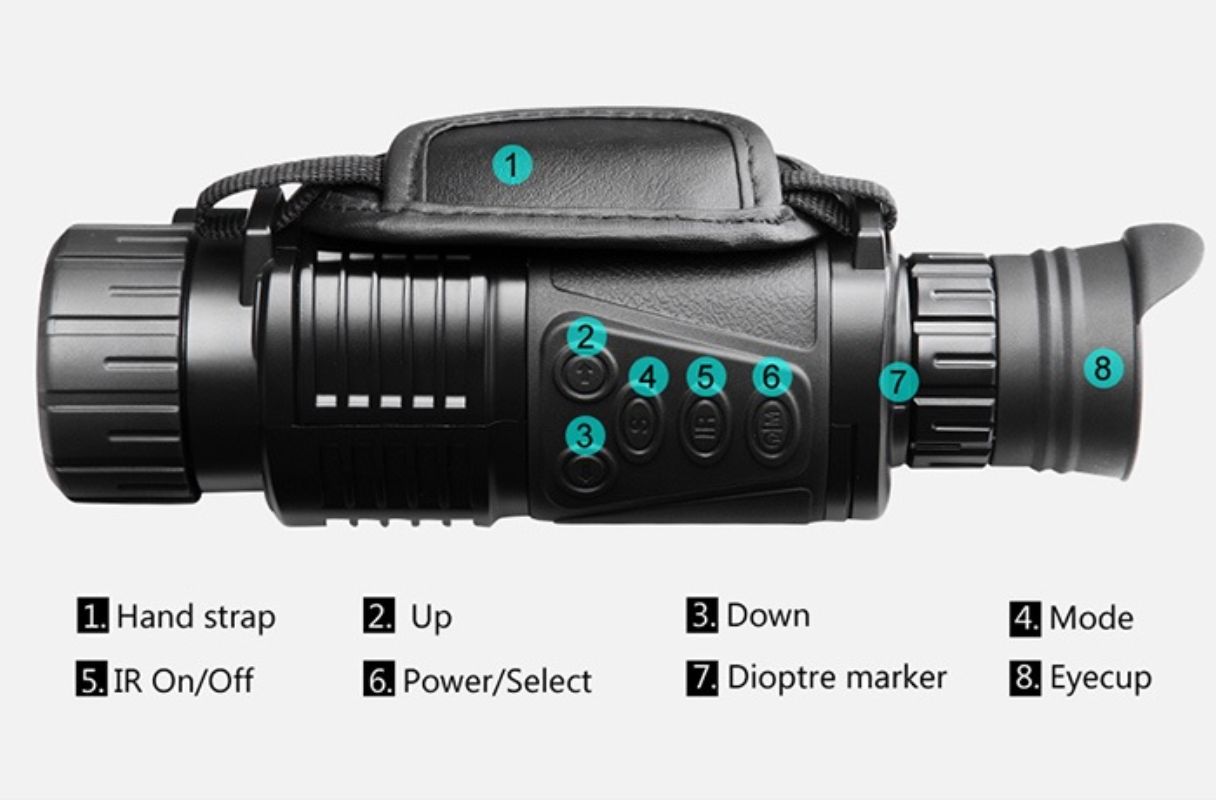 картинка Монокуляр ночного видения цифровой NV-400 5X, IR, 300 м от магазина "мир Электроники"