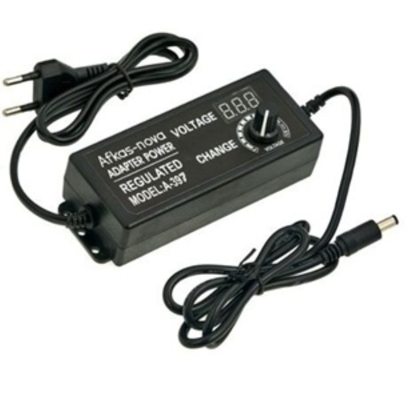 картинка Блок питания Afkas-nova A-0395, 3-24В/3А, 5.5×2.1 мм, регулируемый от магазина "мир Электроники"