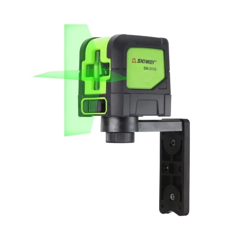 картинка Самовыравнивающийся лазерный уровень, нивелир SNDWAY SW-311G. 2-линии, зеленый от магазина "мир Электроники"