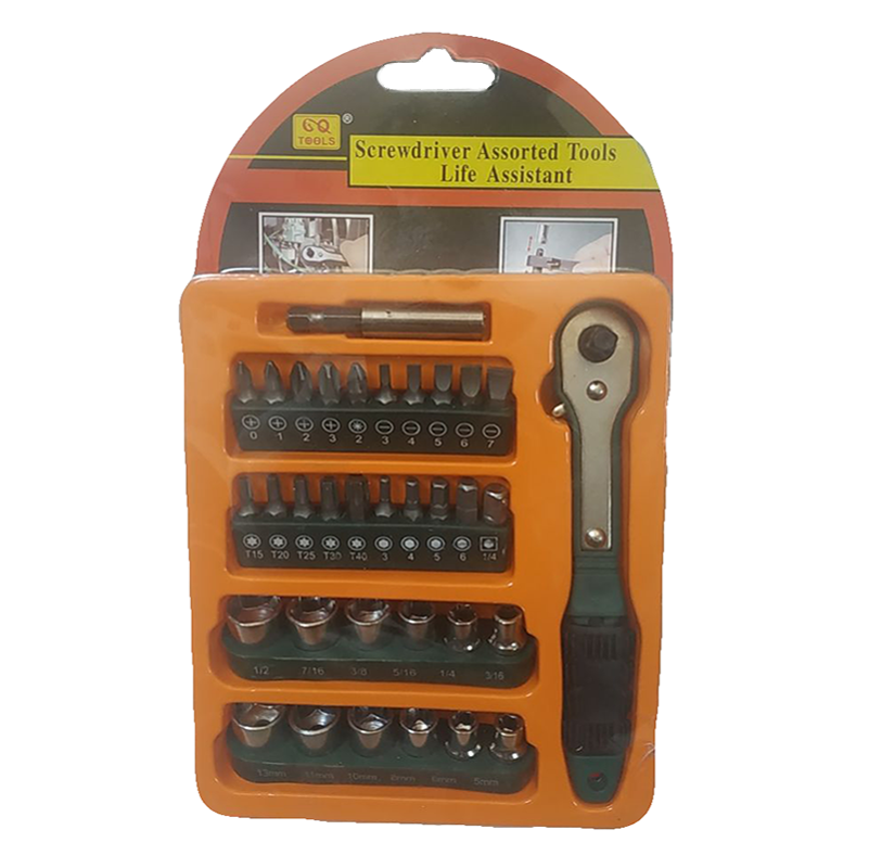 картинка Набор автомобильный GQ Life Assistant с трещеткой 12+20 насадок от магазина "мир Электроники"