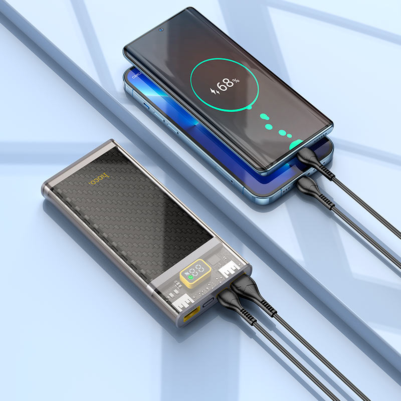 картинка Power Bank HOCO J103 10000 мАч LED, USB, USB-C, PD 20 Вт, QC3.0 от магазина "мир Электроники"