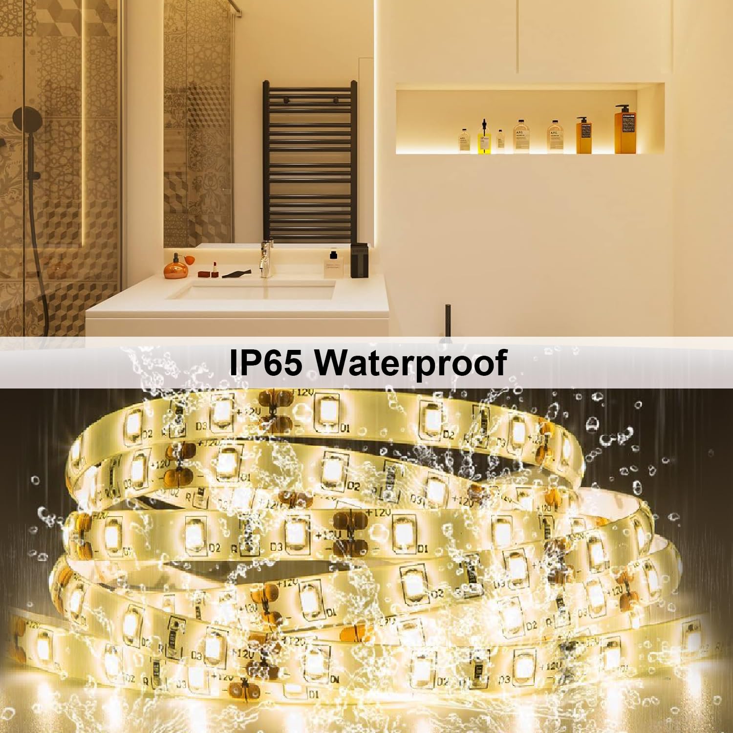 картинка Светодиодная лента SMD 3528 12В 5м теплый белый водозащищенная от магазина "мир Электроники"