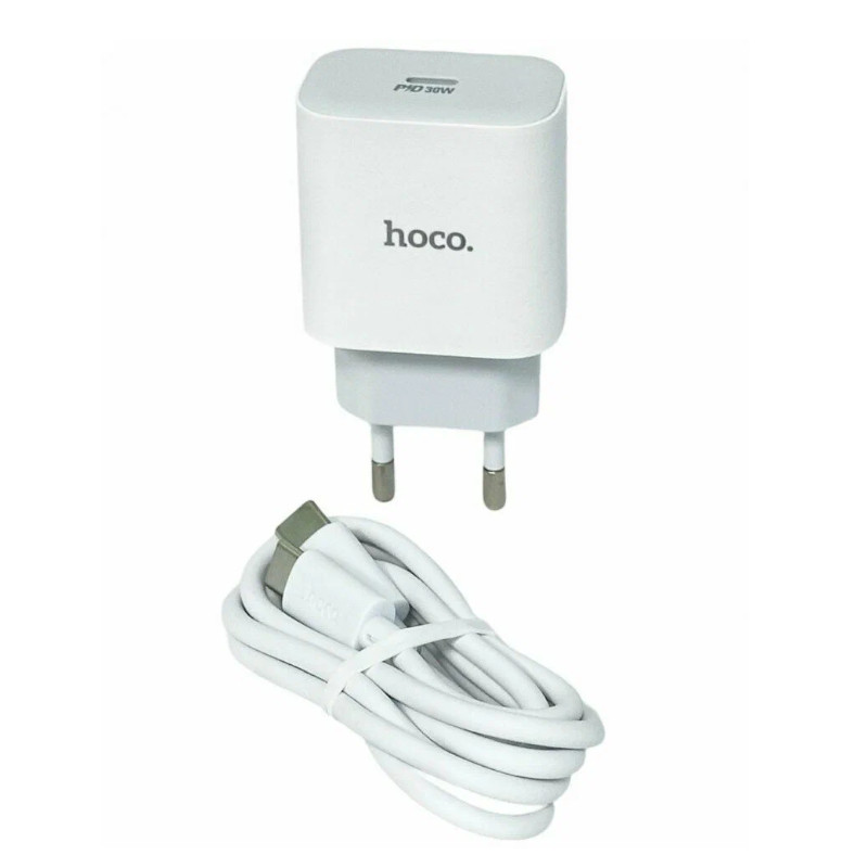 картинка Сетевое зарядное устройство Hoco C76A Pro, PD 30Вт, Type-C на Type-C от магазина "мир Электроники"