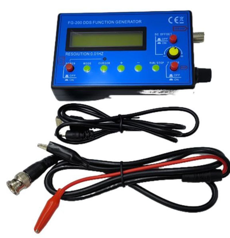 картинка Генератор сигналов FG-200 DDS, 0,01 Гц-500 кГц, синус, мендр, треугольник, + шнур BNC от магазина "мир Электроники"