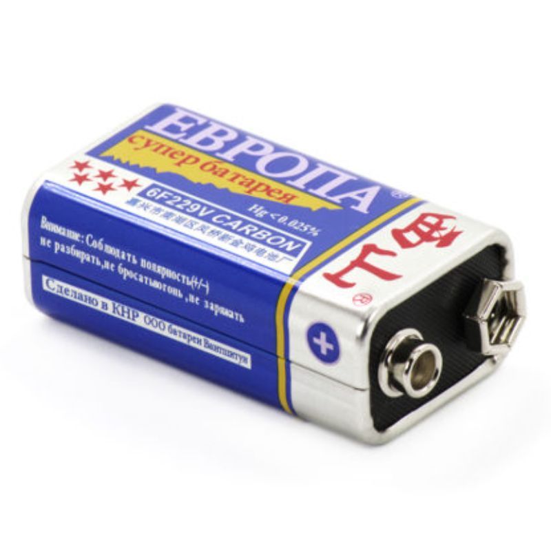 картинка Батарея 6F229V 9В Европа солевая, крона от магазина "мир Электроники"