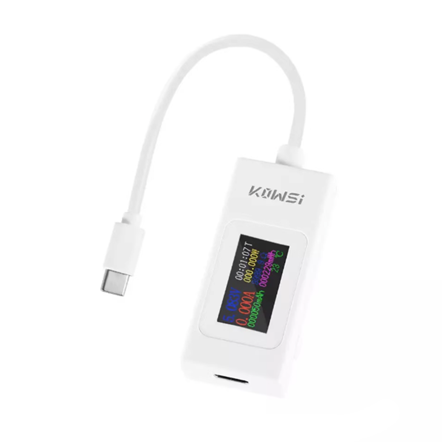 картинка Тестер USB-C KWS-066C, Type-C, напряжение, ток, емкость от магазина "мир Электроники"