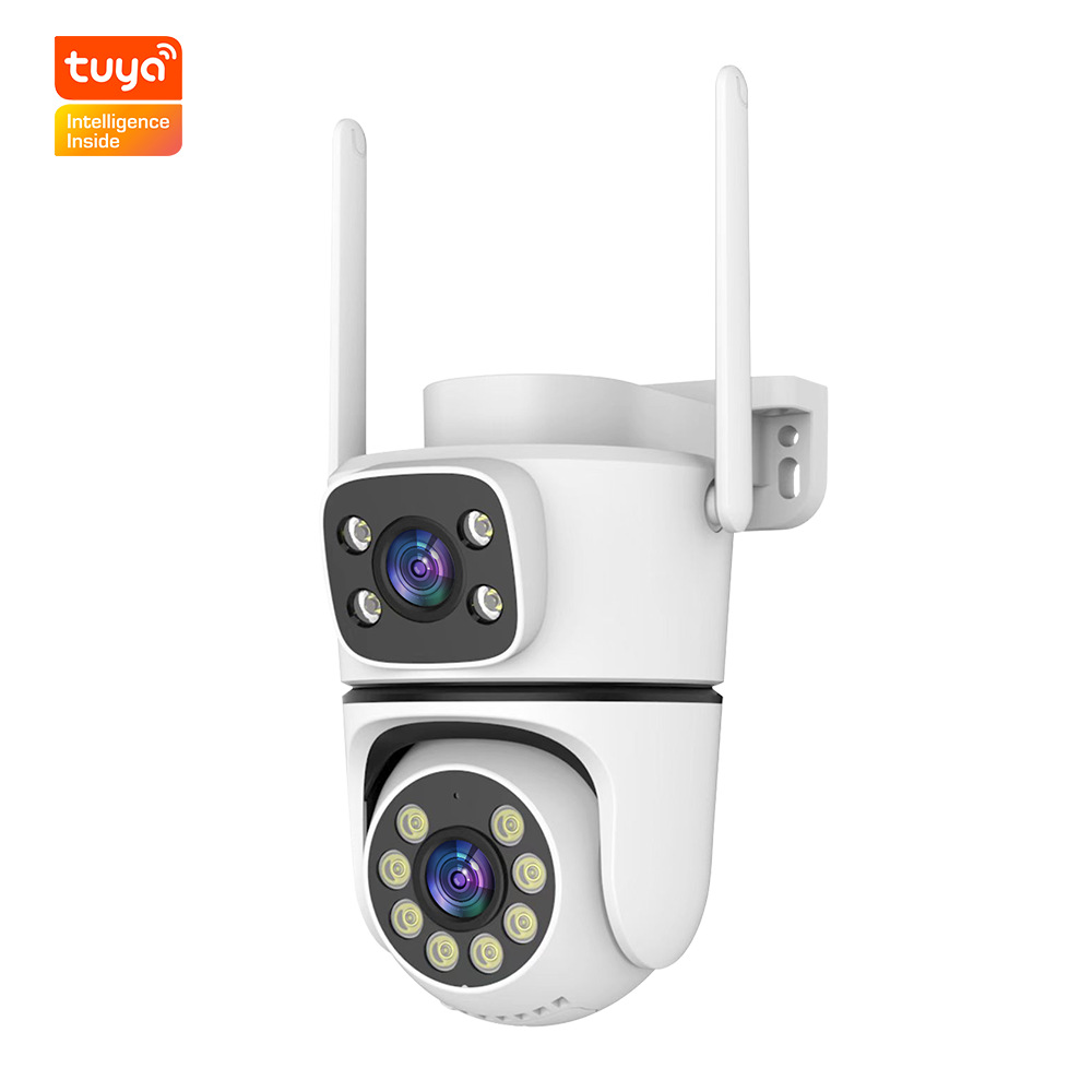 картинка Уличная двойная TY-MQ8216EM WIFI камера, 3K 6MP, Tuya, белая от магазина "мир Электроники"