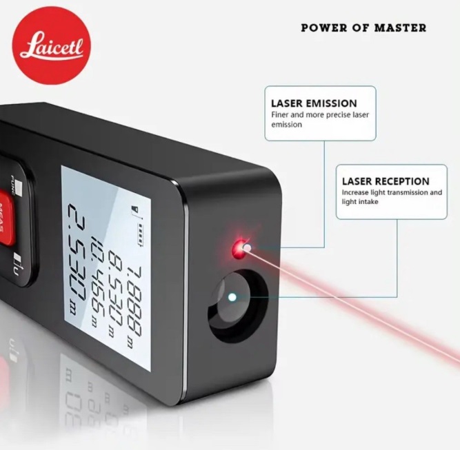 картинка Лазерный дальномер Laicetl E-70, 70 м, аккумулятор от магазина "мир Электроники"