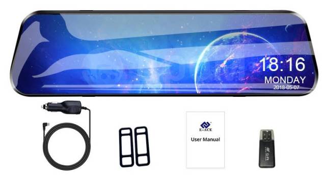 картинка Видеорегистратор-зеркало E-Ace A20 с сенсорным экраном (DVR Mirror) от магазина "мир Электроники"