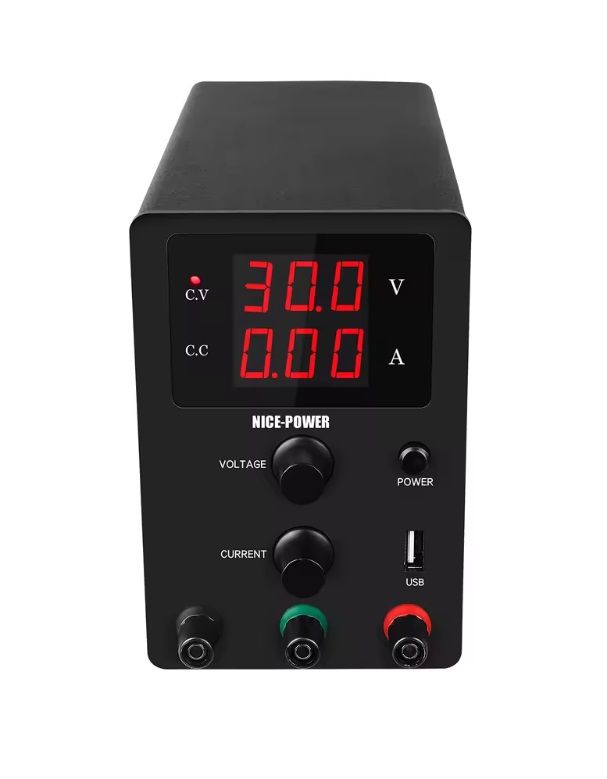 картинка Блок питания Nice-Power R-SPS3010D-4, 0–30В / 10А, USB, Type-C, черный от магазина "мир Электроники"
