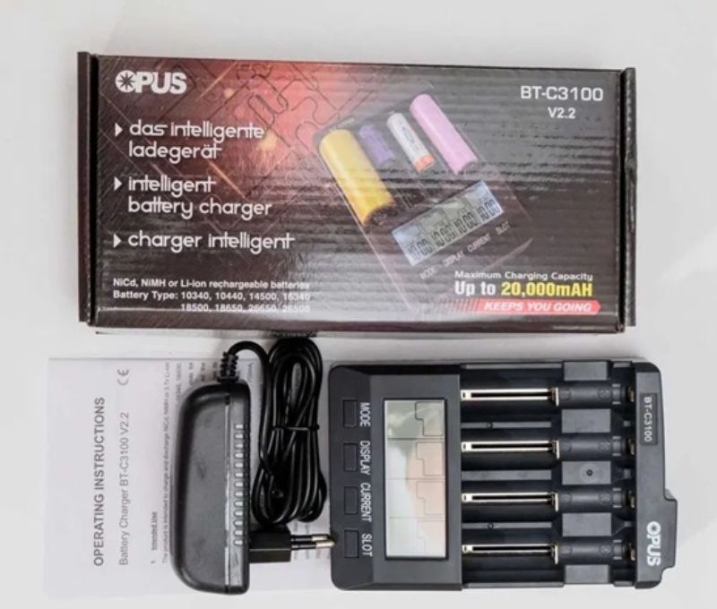 картинка Opus BT-C3100 зарядное устройство для NiCd/NiMH/Li-ion аккумуляторов от магазина "мир Электроники"