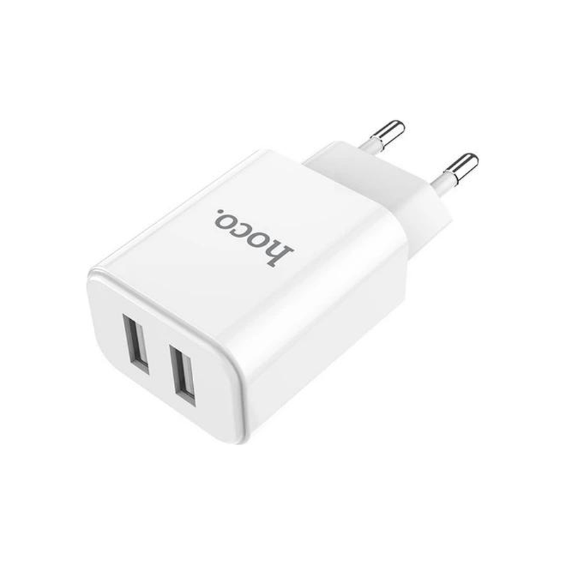 картинка Зарядное устройство HOCO C62A 2 USB, Type-C, 2.1 A от магазина "мир Электроники"