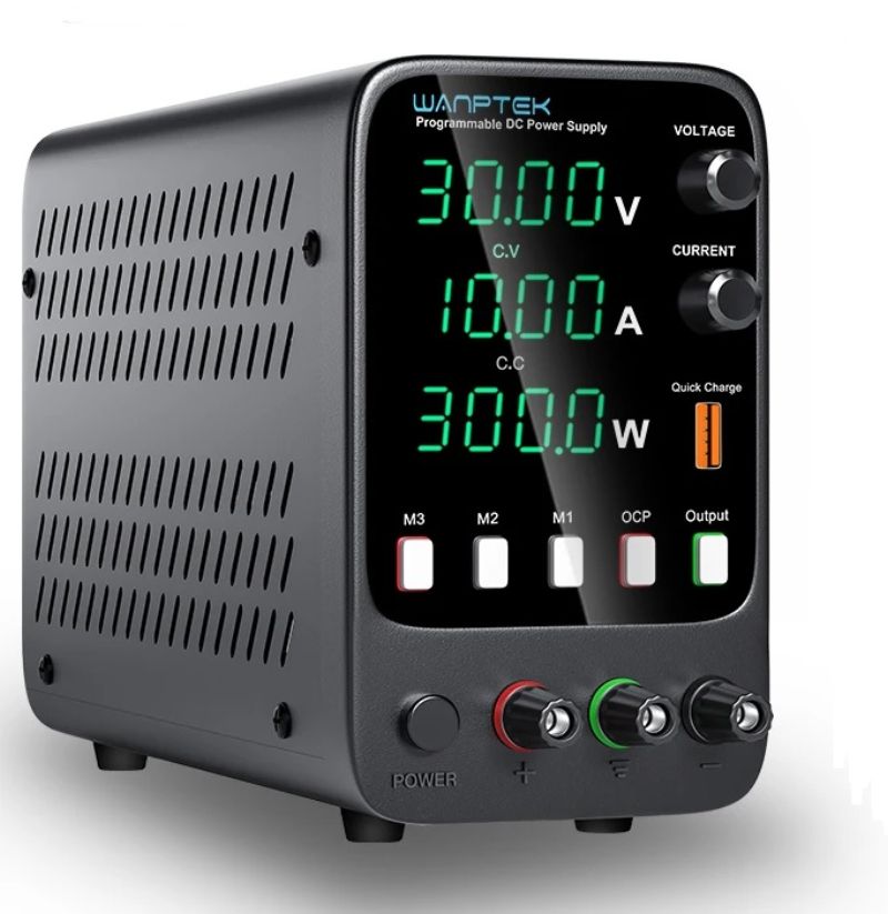 картинка Блок питания импульсный APS3010H, 0-30В/10А, кнопки памяти, черный от магазина "мир Электроники"